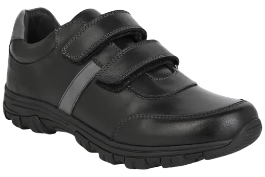 Benelaccio Boys' Leather Moc Toe Velcro Casual Shoes